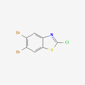 molecular formula C7H2Br2ClNS B12818609 5,6-Dibromo-2-chlorobenzo[d]thiazole CAS No. 1209460-20-7