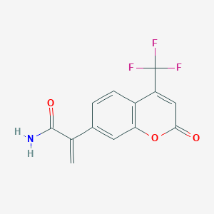 molecular formula C13H8F3NO3 B12818622 2-(2-Oxo-4-(trifluoromethyl)-2h-chromen-7-yl)acrylamide 