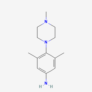 molecular formula C13H21N3 B12818690 3,5-Dimethyl-4-(4-methylpiperazin-1-yl)aniline 