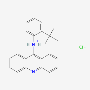 molecular formula C23H23ClN2 B12818699 9-(o-tert-Butylanilino)acridine hydrochloride CAS No. 75775-82-5