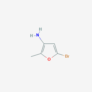 molecular formula C5H6BrNO B12818708 5-Bromo-2-methylfuran-3-amine 