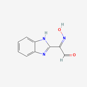 molecular formula C9H7N3O2 B12818719 2-(1H-Benzo[d]imidazol-2-yl)-2-(hydroxyimino)acetaldehyde 