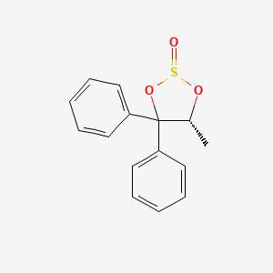 molecular formula C15H14O3S B12818741 Trans-5-Methyl-4,4-diphenyl-1,3,2-dioxathiolane 2-oxide 