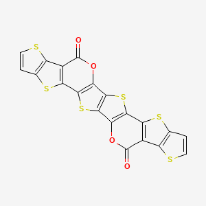 molecular formula C20H4O4S6 B12818748 3,17-Dioxa-7,11,14,21,25,28-hexathiaoctacyclo[13.13.0.02,13.05,12.06,10.016,27.019,26.020,24]octacosa-1(15),2(13),5(12),6(10),8,16(27),19(26),20(24),22-nonaene-4,18-dione 