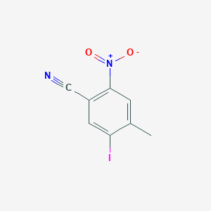 molecular formula C8H5IN2O2 B12818772 5-Iodo-4-methyl-2-nitrobenzonitrile 