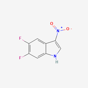 molecular formula C8H4F2N2O2 B12818821 5,6-Difluoro-3-nitro-1H-indole 