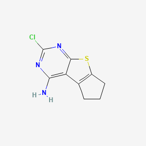 molecular formula C9H8ClN3S B12818851 2-Chloro-6,7-dihydro-5H-cyclopenta[4,5]thieno[2,3-d]pyrimidin-4-amine 