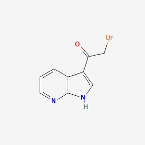 molecular formula C9H7BrN2O B1281886 2-Bromo-1-(1H-pyrrolo[2,3-b]pyridin-3-yl)ethanone CAS No. 90929-73-0