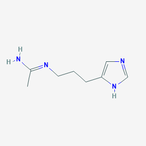 molecular formula C8H14N4 B12818860 N-(3-(1H-Imidazol-4-yl)propyl)acetimidamide 