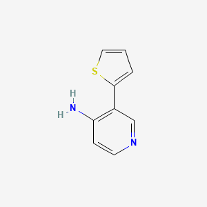 molecular formula C9H8N2S B12818884 3-(Thiophen-2-yl)pyridin-4-amine 