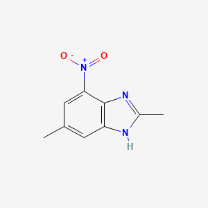 molecular formula C9H9N3O2 B12818895 2,5-Dimethyl-7-nitro-1H-benzo[d]imidazole 