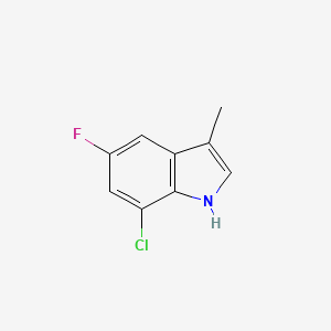 molecular formula C9H7ClFN B12818905 7-Chloro-5-fluoro-3-methyl-1H-indole 