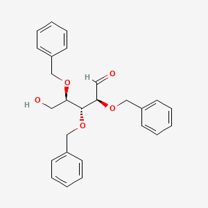 molecular formula C26H28O5 B12818917 (2S,3R,4R)-2,3,4-Tris(benzyloxy)-5-hydroxypentanal 