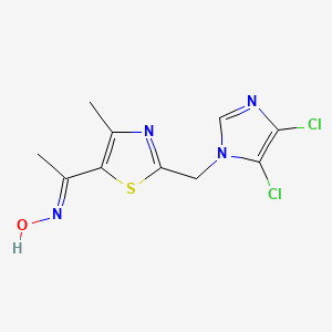 1-(2-((4,5-Dichloro-1H-imidazol-1-yl)methyl)-4-methylthiazol-5-yl)ethanone oxime