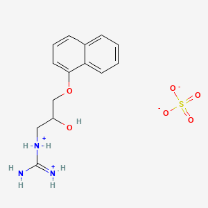 molecular formula C14H19N3O6S B12818955 1-(alpha-Naphthoxy)-2-hydroxy-3-guanidinopropane sulfate CAS No. 63273-96-1