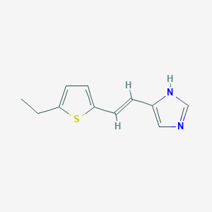 molecular formula C11H12N2S B12818990 (E)-4-(2-(5-ethylthiophen-2-yl)vinyl)-1H-imidazole 