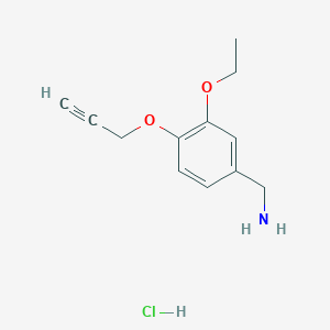 [3-Ethoxy-4-(prop-2-yn-1-yloxy)phenyl]methanamine hydrochloride