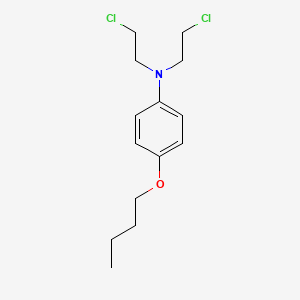 molecular formula C14H21Cl2NO B12819067 ANILINE, N,N-BIS(2-CHLOROETHYL)-p-BUTOXY- CAS No. 27077-15-2