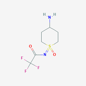 molecular formula C7H11F3N2O2S B12819082 N-(4-Amino-1-oxidotetrahydro-2H-thiopyran-1-ylidene)-2,2,2-trifluoroacetamide 