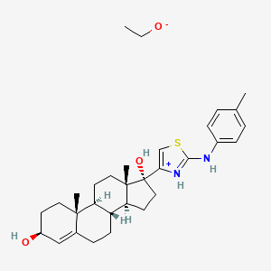 Androst-4-ene-3-beta,17-alpha-diol, 17-beta-(2-(p-toluidino)-4-thiazolyl)-, ethanolate