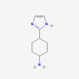 molecular formula C9H15N3 B12819213 4-(1H-Imidazol-2-yl)cyclohexanamine 