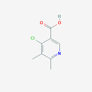 molecular formula C8H8ClNO2 B12819222 4-Chloro-5,6-dimethylnicotinic acid 