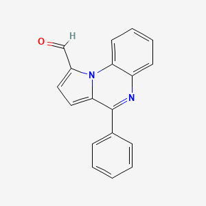 molecular formula C18H12N2O B12819279 4-Phenylpyrrolo[1,2-a]quinoxaline-1-carbaldehyde 