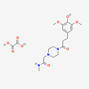 1-Piperazineacetamide, 4-((3,5-dimethoxy-4-hydroxy)dihydrocinnamoyl)-N-methyl-, oxalate