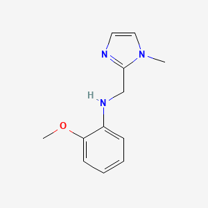 molecular formula C12H15N3O B12819387 2-Methoxy-N-((1-methyl-1h-imidazol-2-yl)methyl)aniline 