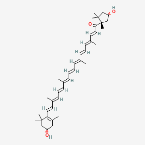 (2E,4E,6E,8E,10E,12E,14E,16E,18E)-1-((1S,4S)-4-hydroxy-1,2,2-trimethylcyclopentyl)-19-((S)-4-hydroxy-2,6,6-trimethylcyclohex-1-enyl)-4,8,13,17-tetramethylnonadeca-2,4,6,8,10,12,14,16,18-nonaen-1-one