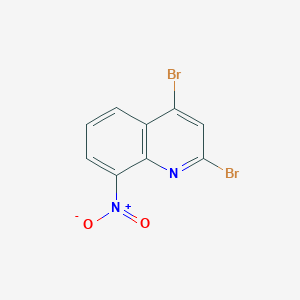 molecular formula C9H4Br2N2O2 B12819415 2,4-Dibromo-8-nitroquinoline 