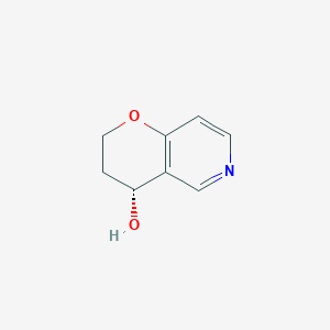 molecular formula C8H9NO2 B12819436 (R)-3,4-Dihydro-2H-pyrano[3,2-c]pyridin-4-ol 