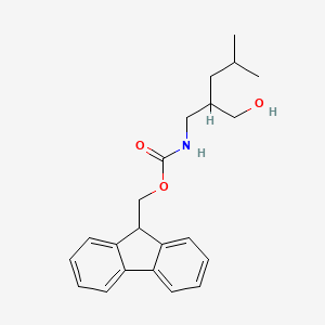 molecular formula C22H27NO3 B12819439 (9H-Fluoren-9-yl)methyl (2-(hydroxymethyl)-4-methylpentyl)carbamate 