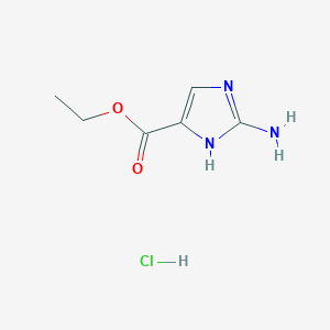 molecular formula C6H10ClN3O2 B12819451 ethyl 2-amino-1H-imidazole-5-carboxylate hydrochloride 