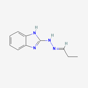 molecular formula C10H12N4 B12819453 2-(2-Propylidenehydrazinyl)-1H-benzo[d]imidazole 