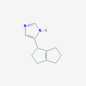 molecular formula C11H14N2 B12819457 4-(1,2,3,4,5,6-Hexahydropentalen-1-yl)-1H-imidazole 