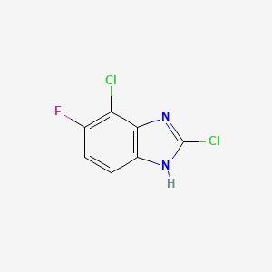 molecular formula C7H3Cl2FN2 B12819472 2,7-Dichloro-6-fluoro-1H-benzo[d]imidazole 