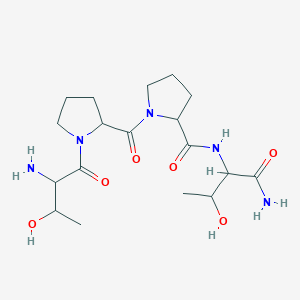 molecular formula C18H31N5O6 B12819489 H-DL-xiThr-DL-Pro-DL-Pro-DL-xiThr-NH2 