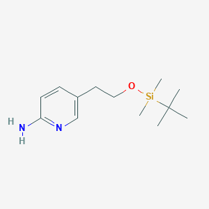 molecular formula C13H24N2OSi B12819497 5-(2-((tert-Butyldimethylsilyl)oxy)ethyl)pyridin-2-amine 