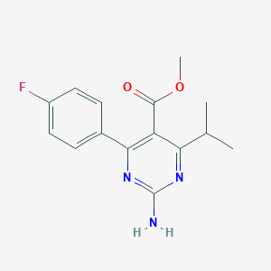 molecular formula C15H16FN3O2 B128195 Methyl 2-amino-4-(4-fluorophenyl)-6-isopropylpyrimidine-5-carboxylate CAS No. 160009-37-0