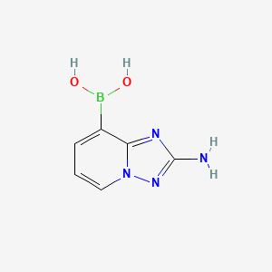 molecular formula C6H7BN4O2 B12819507 (2-aMino-[1,2,4]triazolo[1,5-a]pyridin-8-yl)boronic acid 