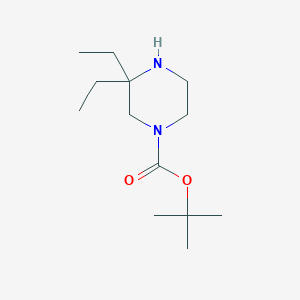 molecular formula C13H26N2O2 B12819526 Tert-butyl 3,3-diethylpiperazine-1-carboxylate 