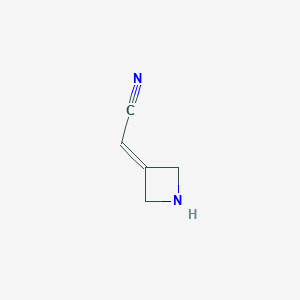 molecular formula C5H6N2 B12819565 2-(Azetidin-3-ylidene)acetonitrile 