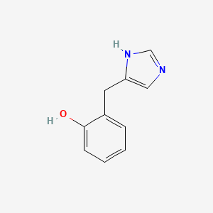 molecular formula C10H10N2O B12819571 2-((1H-Imidazol-4-yl)methyl)phenol 