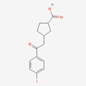 cis-3-[2-(4-Iodophenyl)-2-oxoethyl]-cyclopentane-1-carboxylic acid