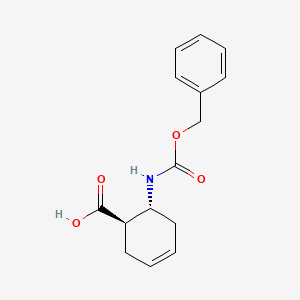 (1R,6R)-6-(((Benzyloxy)carbonyl)amino)cyclohex-3-ene-1-carboxylic acid