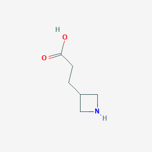 molecular formula C6H11NO2 B12819608 3-(Azetidin-3-yl)propanoic acid 