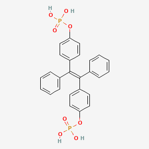 molecular formula C26H22O8P2 B12819622 (1,2-Diphenylethene-1,2-diyl)bis(4,1-phenylene) bis(dihydrogen phosphate) 