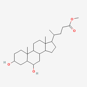 methyl (4R)-4-[(3R,5R,6S,8S,9S,10R,13R,14S,17R)-3,6-dihydroxy-10,13-dimethyl-2,3,4,5,6,7,8,9,11,12,14,15,16,17-tetradecahydro-1H-cyclopenta[a]phenanthren-17-yl]pentanoate