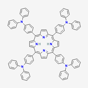 molecular formula C92H66N8 B12819683 4,4',4'',4'''-(21H,23H-Porphine-5,10,15,20-tetrayl)tetrakis[N,N-diphenylbenzenamine] 